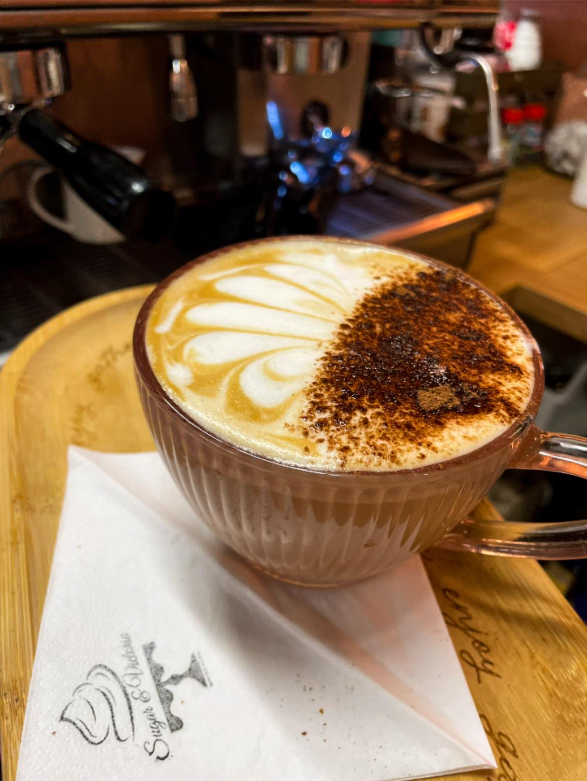 Freshly brewed coffee in ceramic cups